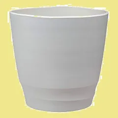 【特価セール】陶器風 シンプル インナーポットサイズ10号鉢 奥行37×幅37×高さ35.9㎝ 土容量23L ポリ栓 ホワイト 37型 観葉植物 アトリエポット 鉢カバー プラ鉢 日本製 鉢 アップルウェアー