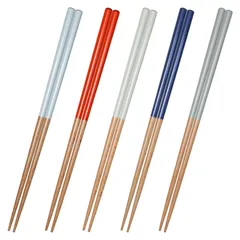【大人気】【HAYATE】ブランド 箸 おしゃれ 食洗器対応 天然木 箸 23cm 箸先すべり止め加工 (おしゃれ5膳セット)