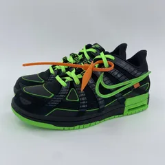 【中古】Off-White × NIKE Air Rubber Dunk Black/Green Strike スニーカー 27cm CU6015-001 グリーン ブラック オフホワイト ナイキ[10]