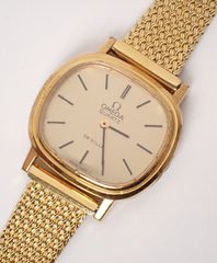 ジャンク 不動品 OMEGA(オメガ) デヴィル GP QZ 現状 デビル 金メッキ ゴールド 要メンテナンス メンズ レディース クォーツ