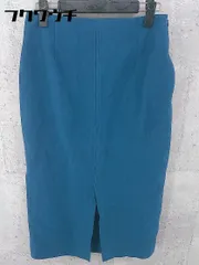 ◇ nano universe ナノユニバース 膝下丈 タイト スカート サイズ38 ブルー *  【1002800393558】