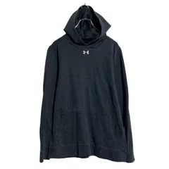 UNDER ARMOUR ロゴスウェット パーカー アンダーアーマー YXL キッズ ブラック プルオーバー 裏起毛 古着卸 アメリカ仕入 a612-8066のサムネイル