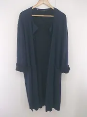 ◇ JEANASIS ジーナシス ニット ロング 長袖 カーディガン サイズF ネイビー系 レディース E  【1305010004857】
