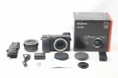 ソニー Sony α 6400 ILCE-6400L パワーズームレンズキット ブラック 僅か4898ショット 付属品満載 元箱◇47696
