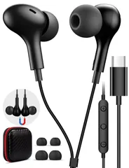 タイプ c イヤホン Type-C 有線 マイク付き 磁気 対応iPhone 15 Pro/iPad Pro/Mini 6 Air 5 4 第10世代/Xiaomi/Samsung Galaxy S22 S23 ultra A53 Z Fold 5