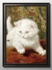 14821ヘンリエッタ ロナー クニップ 興味 猫 ネコ A3 サイズ ポスター アート おしゃれ 絵画 インテリア 北欧 イラスト マット紙 艶消し アートパネル 額 フレーム デザイン 壁掛け ギフト 新築祝い ディスプレイ