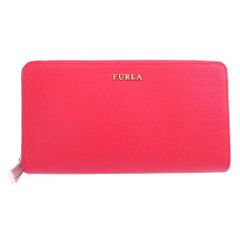 未使用 フルラ レザー レッド 赤 ラウンドファスナー長財布 財布 1705 FURLA