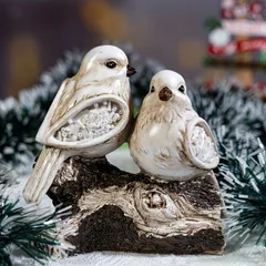 美品】鳥金属彫像オブジェ置物インテリア工芸品美術品A1081