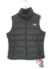 「Deadstock」 レディース 古着 TNF The North Face 700 フィルパワー ヌプシ ダウン ベスト パッカブル 黒 L 古着