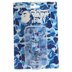 MEDICOM TOY (メディコムトイ) BE@RBRICK BAPE PLAY ベアブリック べイププレイ 100% フィギュア 人形 ブルー