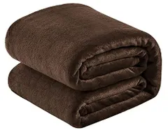 フランネル毛布・140X200cm_ブラウン SE 毛布 シングル ブランケット 冬用 ふわふわ 暖かい 軽量 洗える マイクロファイバー フランネル 掛け毛布 静電気防止 オールシーズン 140X200cm ブラウン 「SE Softexly」