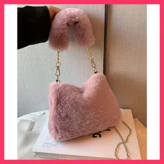 ★スタッフおすすめ★ファーバッグ チェーンショルダーバッグ もふもふで触り心地がよく、寒くなってきた季節にぴったりのファ 上品　おすすめ おしゃれ　★売れ筋★　人気 高見え　高級感