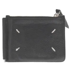 Martin Margiela (マルタンマルジェラ) トリフォールド マネークリップ レザー ミニ財布 小銭入れ ブラック SA1UI0004 P4806のサムネイル