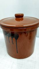 送料無料h7418 常滑焼 久松窯 蓋付 切立4号