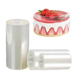 【人気商品】ケーキ用サイドフィルム 保護膜テープ ケーキカラー ムースフィルム ケーキ飾り 透明 ベーキング ケーキフィルム 固定用（15cm*10m）
