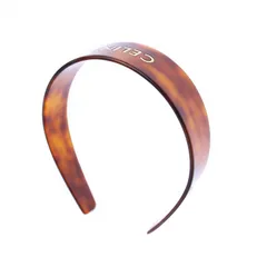 セリーヌ CELINE Headband ヘッドバンド カチューシャ ロゴ 茶 ブラウン /KH ■OHのサムネイル