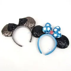 東京ディズニーリゾート ミニー カチューシャ 2点セット スパンコール グッズ まとめて レディース Disney 【中古】