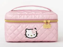 【新品未使用】ハローキティ　50周年　メイクポーチ キルトポーチ　化粧ポーチ　ピンク