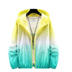 UVパーカー ラッシュガード パーカー グラデーション 長袖 紫外線対策 UVカット 羽織り 涼しい 軽量 ウィンドブレーカー カジュアル 夏 ジャンバー 日焼け対策 UV対策 日焼け防止服 男女兼用 通気速乾 春夏 大人 オシャレ mtxb01