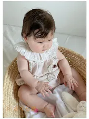 ベビー服 半袖 ロンパース 女の子 花柄 カバーオール キッズ服 子供服 新生児 赤ちゃん服 幼児 ベビー 綿% コットン 可愛い 出産祝い  夏服 夏 韓国子供服HZQ322