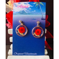 ドライフラワーピアス