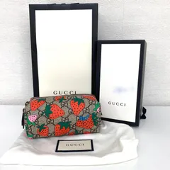 GUCCIグッチ☆希少！美品✨イチゴ柄のポーチ❣️ GGストロベリーモチーフ ！ GUCCI/グッチ】GGストロベリーコスメポーチ 入荷情報[2019.08.15