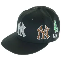 SUPREME (シュプリーム) 22SS × New Era × New York Yankees Kanji ニューエラ ニューヨークヤンキース 漢字 6パネル ベースボールキャップ 帽子 ブラック