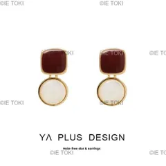 女性のためのエレガントなクリップイヤリング ユニークなビンテージスタイル 通勤用ジュエリー 耳の穴のないユニークなハイエンド感