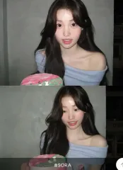 新品) Young & Rich ダクワーズ オフショルダー ニット Tシャツ ライトブルー スカイブルー