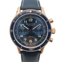 【天白】BLANCPAIN ブランパン エアコマンド AC02 36B40 63B サンバースト ブルー レザー腕時計 レッドゴールド K18 自動巻き メンズのサムネイル