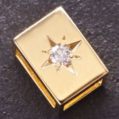 ペンダントトップ メンズ K18 18金 ダイヤモンド ビーズ リバーシブル メンズ ネックレスヘッド イエローゴールド 喜平用 後光留め パヴェ 4Way 日本製 刻印入り 鑑別書付き 【人気アイテム】