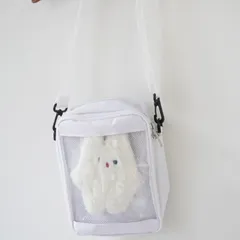 【新品タグ付き】クリア ポケット付き ショルダー バッグ