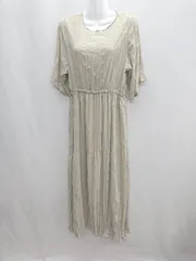 ◇ archives シフォンワンピース ノースリーブニット サイズM グリーン ライトブラウン レディース E  【1407020058933】