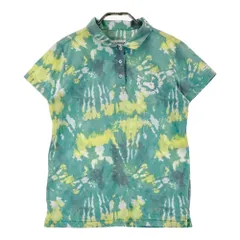 サイズ：2 JACK BUNNY ジャックバニー  半袖ポロシャツ 総柄 グリーン系 [240101309623]# ゴルフウェア レディース ストスト