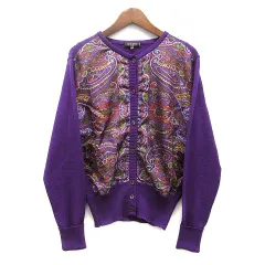 エトロのペイズリー花柄パネルカーディガン、 IT 38 エトロのペイズリー花柄パネルカーディガン、 IT 38