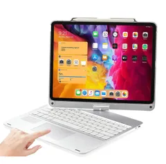 新品 360度回転式 iPad Air 13インチ 2024 キーボード ケース iPadPro12.9 第 6 世代 5 世代 4 世代 3 世代カバー キーボード付き タッチパッド ペンシル収納 ワイヤレスbluetoothキーボード アルミ iPad P