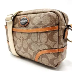 ✨良品✨ COACH コーチ ショルダーバッグ トートバッグ ワンショルダーバッグ シグネチャー PVC レザー 革 ベージュ 肌色 ブラウン 茶色 ロゴプレート メンズ レディース ユニセックス 男女兼用