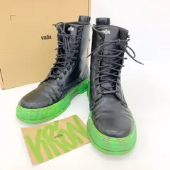 VIRON アップルレザー レースアップ ハイカットブーツ BLACK VIRON - 【残り一点】Apple Boots(1992) | ACRMTSM ONLINE STORE