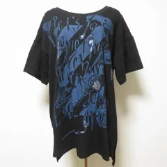 #snc イズスカラー iS ScoLar チュニック カットソー Tシャツ M 黒 青 半袖 英字 ラメ 美品 タグ付き レディース [950420]のサムネイル