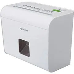 【中古】 アイリスオーヤマ 細密シュレッダー 家庭用 卓上 マイクロクロスカット 細断枚数4枚 A5サイズ 連続使用3分 ダストボックス3L コンパクト HS4SC
