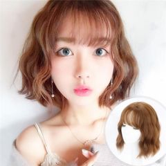 人毛100% ウェーブがかわいい ボブ かつら・ウィッグZ86