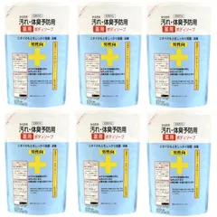 からだの汚れ・体臭予防薬用ボディソープ 男性向 詰替用 400ｍl 6袋セット クロバーコーポレーション