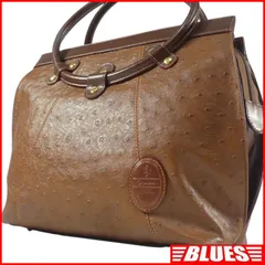 SAVATINI サバティーニ トートバッグ 2way オーストリッチ メンズ 本革 レザー 茶 レディース ハンドバッグ トートバッグ一覧←SEULB屋着古← X7590