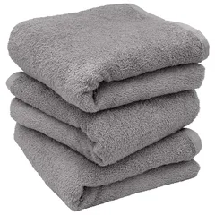 hiorie(ヒオリエ) ミニバスタオル 日本製 ホテルスタイルタオル 3枚セット ウォームグレー 50×100cm 無地 瞬間吸水 小さめ タオル セット 耐久性 綿100% 【選べる18色】 泉州タオル 1