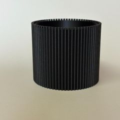 【3Dプリント】コラム02カバー ブラック｜シンプル・北欧風・おしゃれ植木鉢 2.5号用
