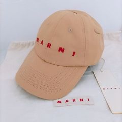 【新品未使用】MARNI 刺しゅうロゴ入り オーガニックギャバジン製キャップ 帽子