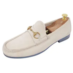 未使用 グッチ GUCCI ローファー モカシン ホースビット スエードレザー 