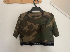 新品未使用・ Carhartt WIP Script Crop トップス迷彩