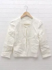 ◇ BALLSEY ボールジー 長袖 ノーカラー ジャケット 38 ライトベージュ * 1002800179954 【中古】 【1002800179954】