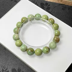 ザンビア産★【エメラルド】★天然石 ブレスレット 11.8-12.7mm ZB8139